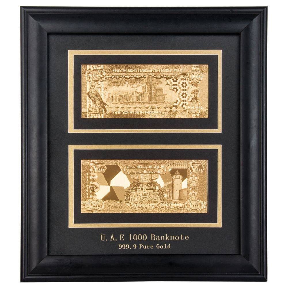 Картина EPOS "Банкнота 1000 дирхам" 2 стороны 32х36 см покрытие золото