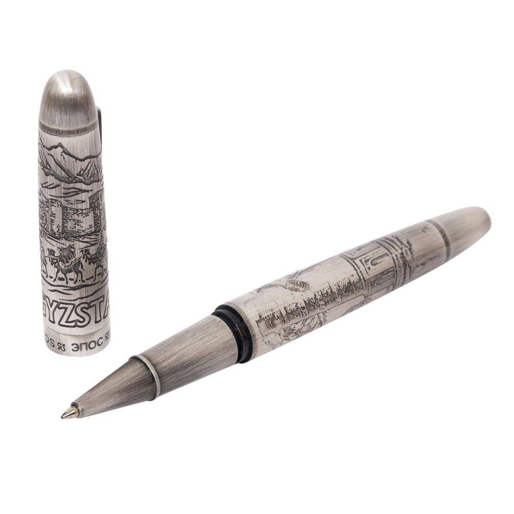 Ручка EPOS "Кыргызстан" латунь покрытие античное серебро в коробке