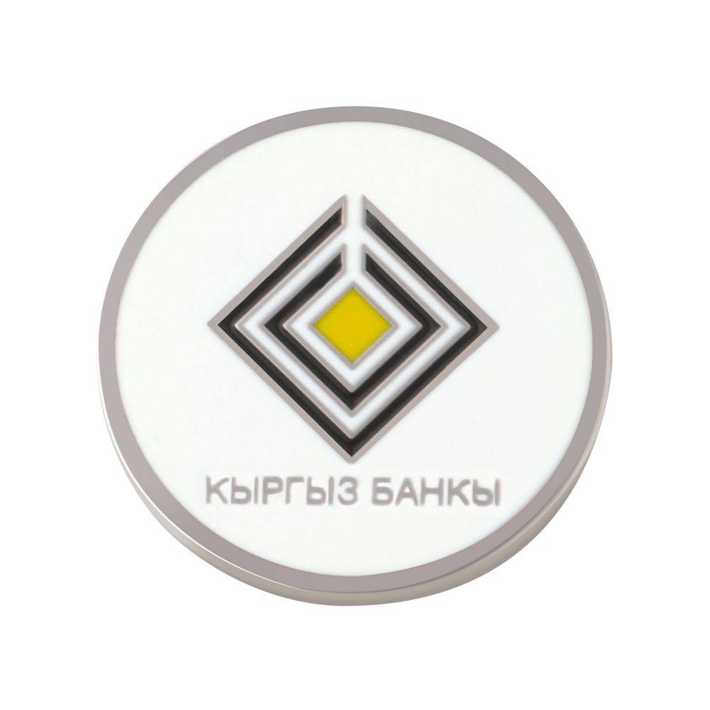 Значок с логотипом Национального банка КР