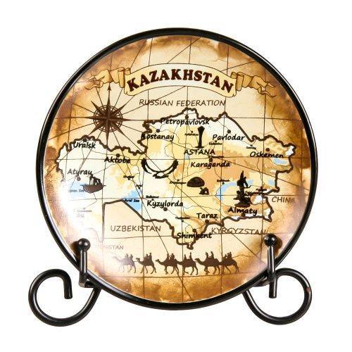Тарелка EPOS "Карта Казахстана" керамика d14 см