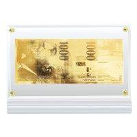 Золотые банкноты в акриле - 1000 Швейцарских франков (CHF)