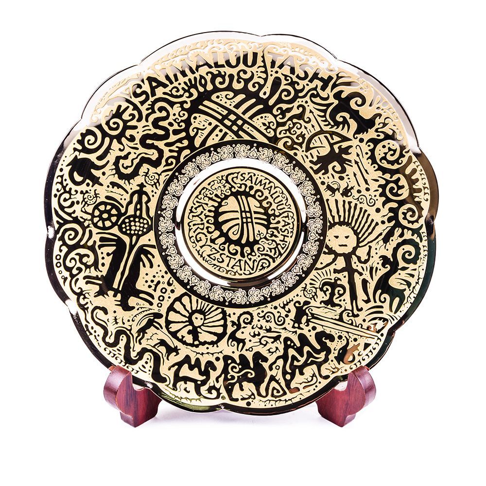 Тарелка EPOS "Саймалуу-Таш" бронза d 20 см покрытие золото