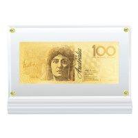 Золотые банкноты в акриле - 100 Австралийских долларов (AUD)