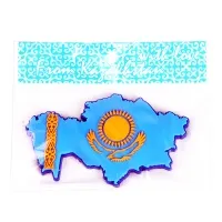 Магнит на холодильник "Карта-Флаг Казахстана"